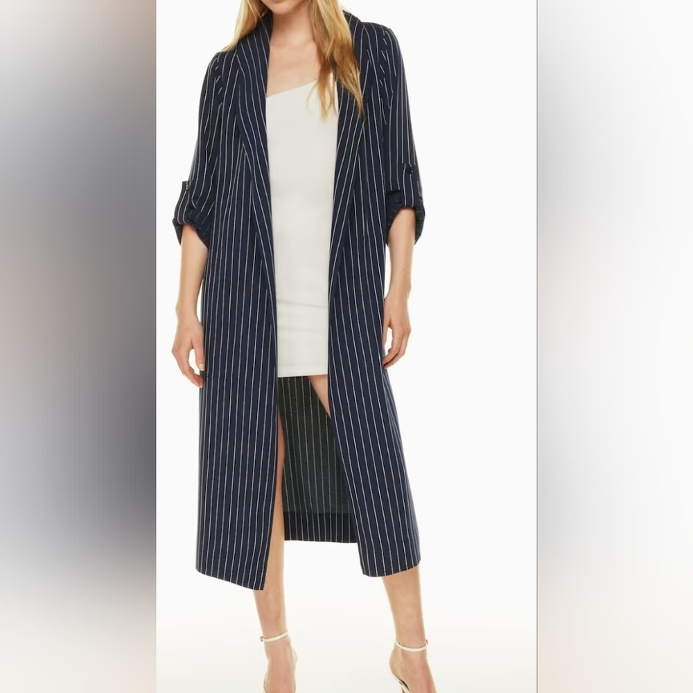 BABATON Aritzia Navy Striped Kahlo Jacket Size XXS